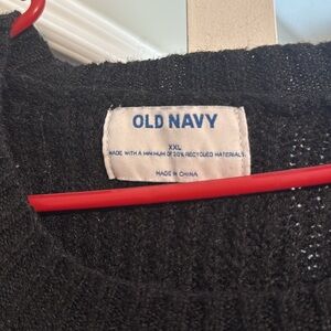 Old Navy Black Ribbed Knit Sweater